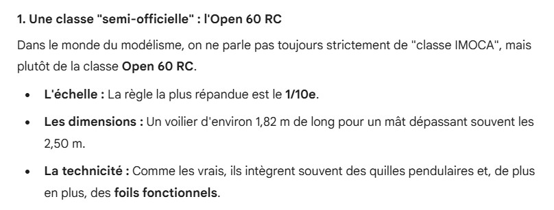 classe semi officielle, open 60 rc